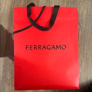 Salvatore Ferragamo Red Shopping Bag